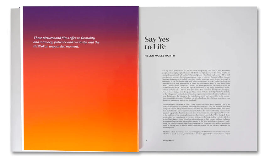 Face to Face. Portraits of Artists by Tacita Dean, Brigitte Lacombe and Catherine Opie