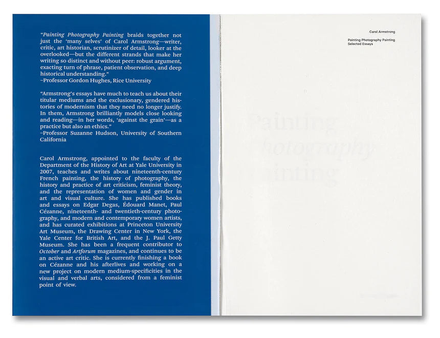 Carol Armstrong / Painting Photography Painting. Selected Essays