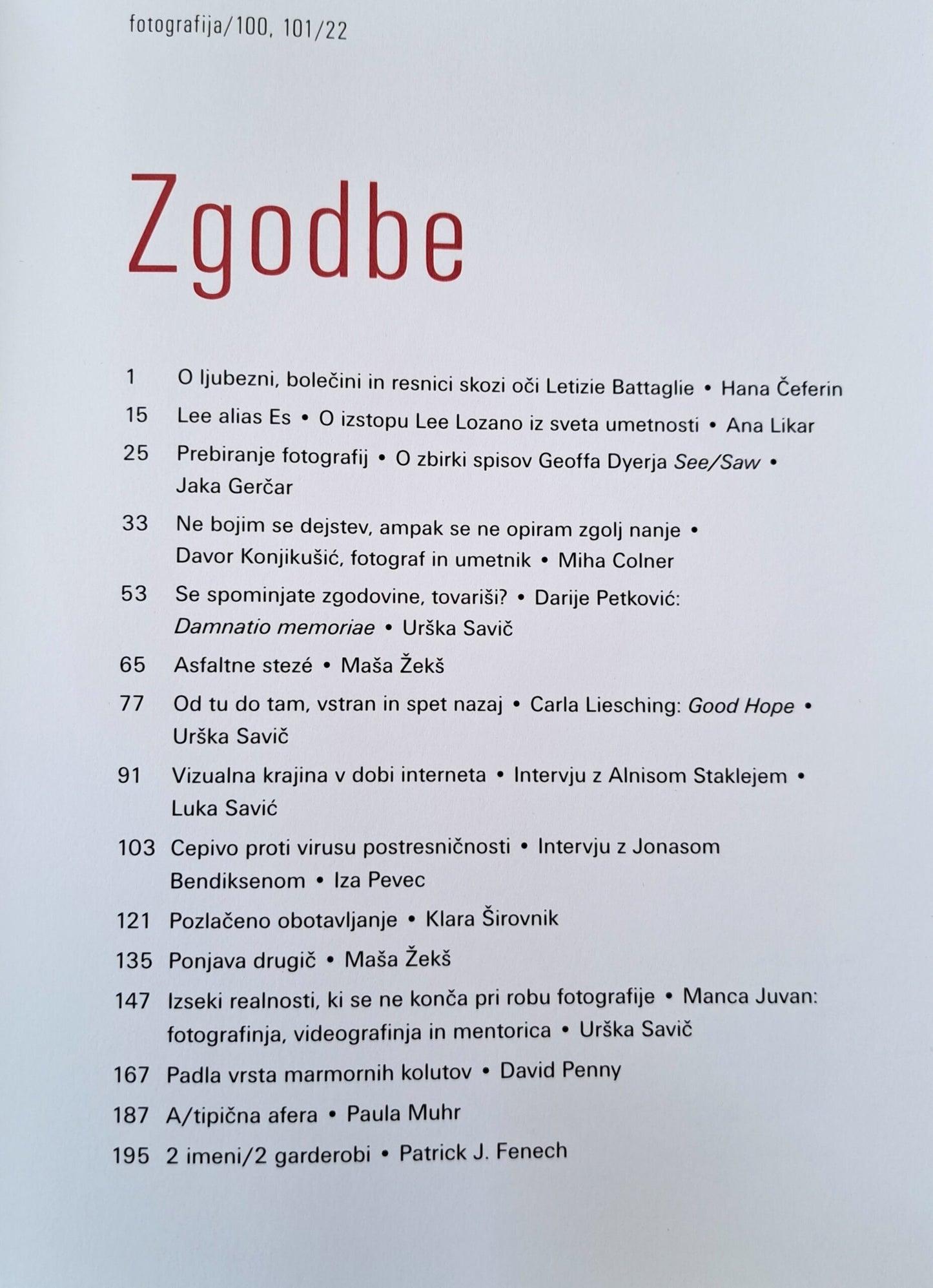 Revija Fotografija št. 100, 101 / 2022: Zgodbe